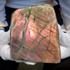 2.64LB Natural Labrador moonstone quartz free form mineral specimen  1200g