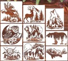 9 Animal Stencils For Arts And Crafts. Deer, Bear, Horse, Owl, Wolf, Fish & More