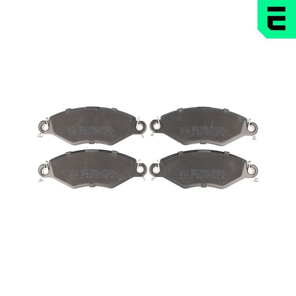 Optimal Bremsbelagsatz Scheibenbremse BP-10316 FüR 7A 2A 306 206 Peugeot 7C N3-image