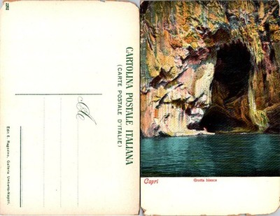 Capri Grotta Bianca Vintage Italian Postcard E Ragazino Napoli Unposted Color