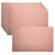 6pcs 11.8" x 17.7" Shiny Mirror Placemats Disco Table Place Mats, Rose Gold