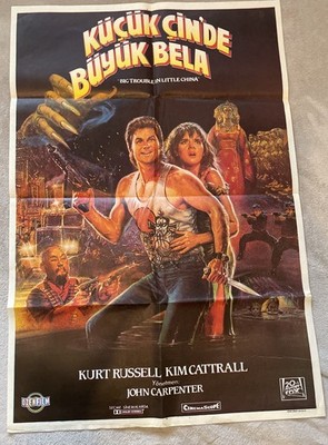 Big Trouble in Little China 1986 ORIGINAL 27x39.5 Turkish Movie Poster CARPENTER