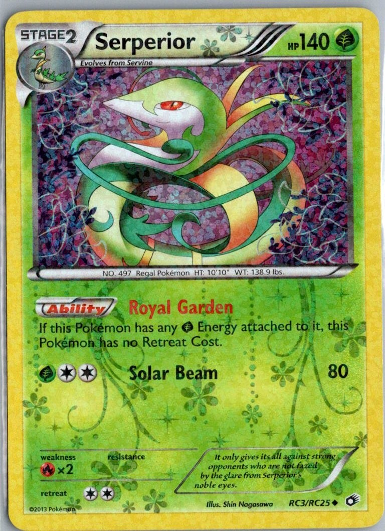 Serperior RC3/RC25 Legendary Treasures Radiant Collection 2013 Pokémon Card LP