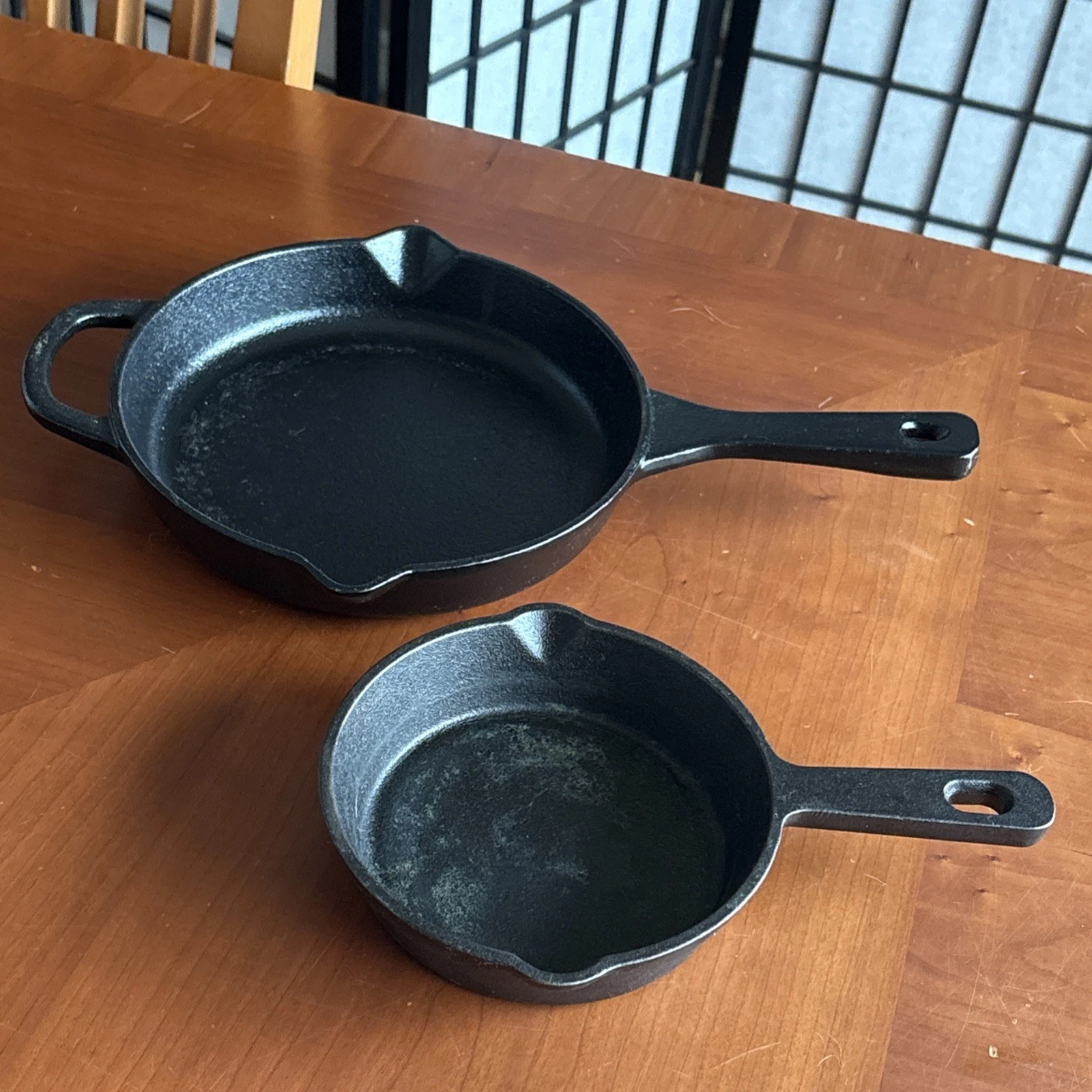 2 Cast Iron Skillets - Our Table 8 Inch & Crofton 6 Inch