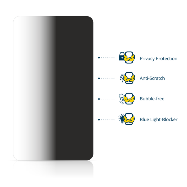 2X Blickschutz Folie FüR Unitech HT510 Displayschutz Privacy-image