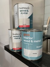 B&Q Goodhome Wood & Metal Gloss 750ml Melville x3