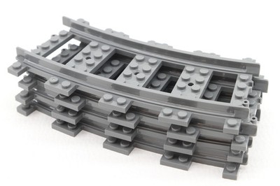Mould King 53400 Schienen Eisenbahn Gleis Kurve Railway Rails 4er Set