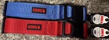 Set Of 2 XL KONG Dog Collars - Collar XL RED BLUE New 