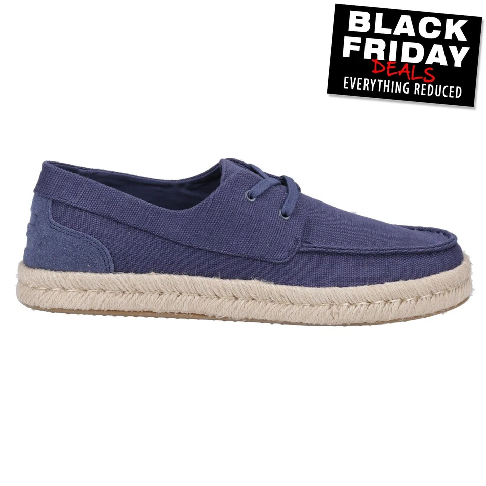 Toms Cabo Rope Mens Boat Shoes Coastal Casual Everyday Slip On Footwear Blue