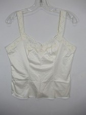 Vintage Olga Satin Camisole Women XL Ivory Nylon