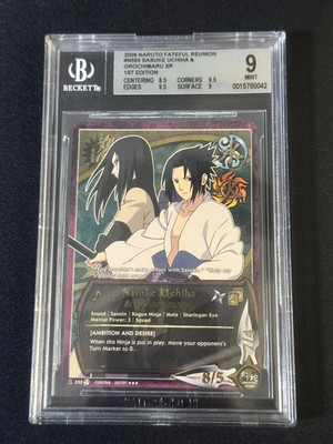 Sasuke Uchiha & Orochimaru BGS 9 Naruto CCG 1st Edition N550 Beckett Bandai 2009