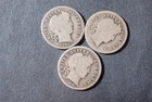 A Lot of 3 silver Barber dimes 1906 1912 1915 Good/VG  Cond set RGR 503