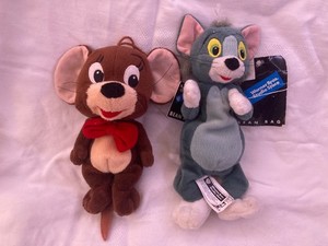 Vintage Tom e Jerry Peluche Bean Bag Warner Bros Studio Store 1998 NOS CON ETICHETTE!