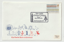 Product Image: 23/11/1977 UK GB FDC - Christmas 1977 - Twelve Days - Blackpool Special Postmark