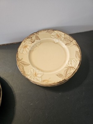 Set of 4 FRANCISCAN USA CAFE ROYAL 8'' Salad Plates / Desert Rose Variation EUC