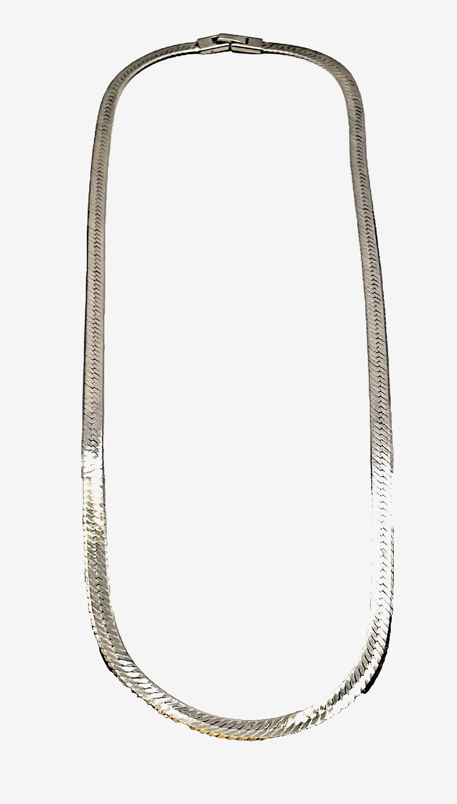 Solid Sterling Silver Herringbone 6mm Necklace 23… - image 2