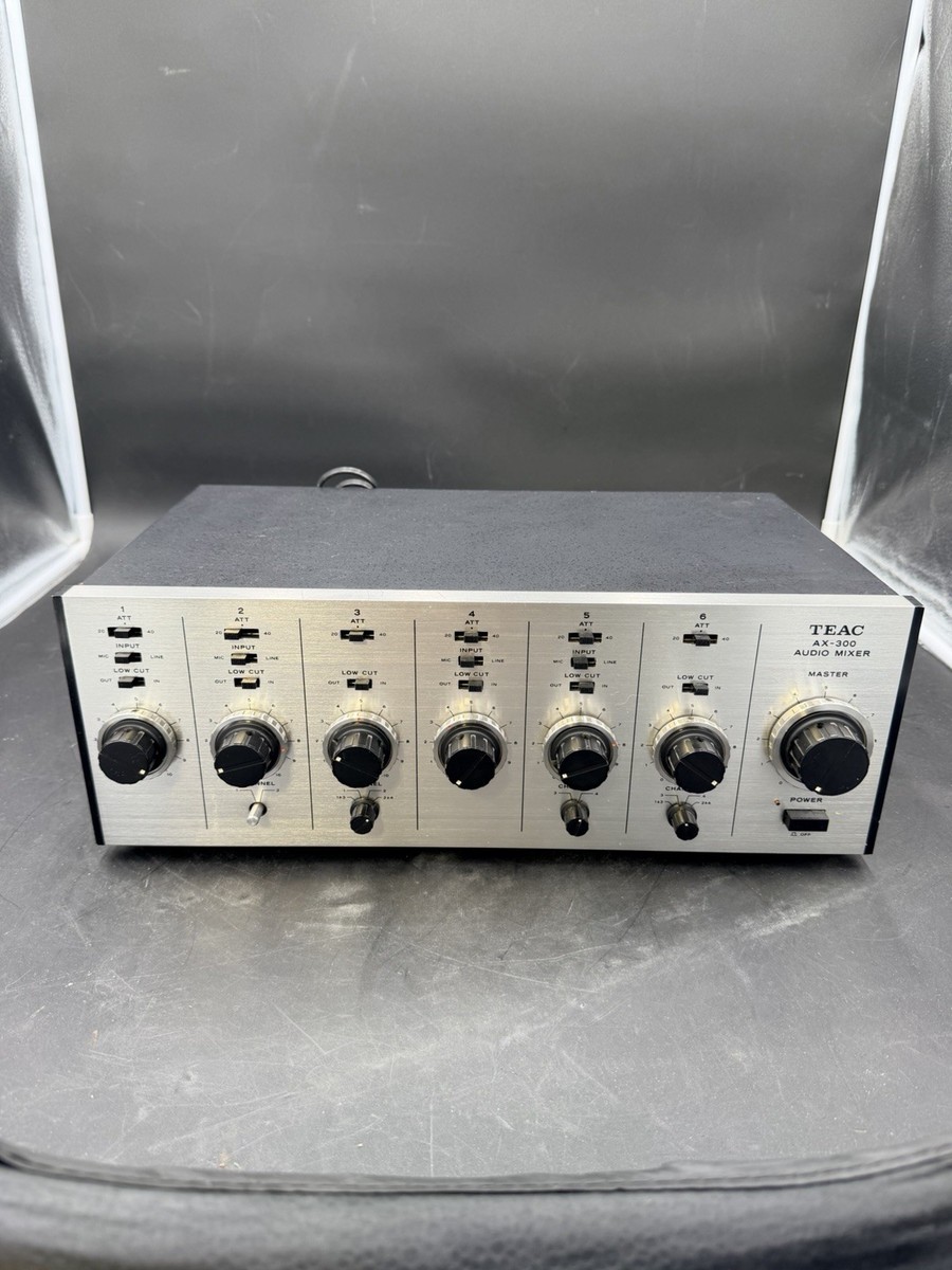 VTG TEAC Mixer AX-300 6 Channel Audio Mixer Microphone and Line