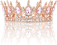 Gold Crown for Women, Crystal Queen Tiaras Headband Wedding Bridal Hair Accessor