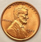 1942-D  Uncirculated BU Red RD - Lincoln Wheat Cent  ~ B795