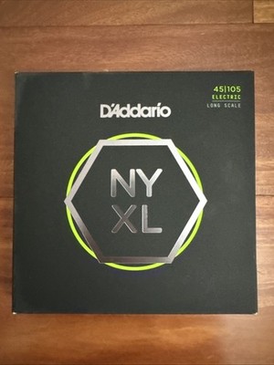 D'Addario NYXL45105 Bass Guitar Strings, Light Top Med Bottom 45-105 Long Scale
