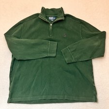 Polo Ralph Lauren Quarter Zip Size XL Green Sweater Pull Over Pony