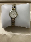 Seiko Watch Women 24mm Silver Dial Two Tone Round V700-6379 New Battery