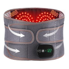 Red Light Heating Therapy Massage Belt with Vibration for Lower Back Pain Relief