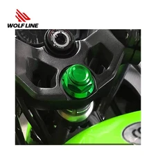Triple Screws Cap Fork Upper Clamp Bolt Nut For Kawasaki Ninja Z400 2018-2023
