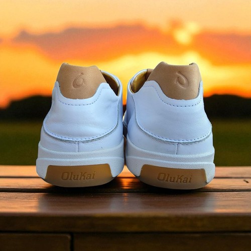 Sneakers Olukai LAE'AHI LI 'ILI in pelle bianca taglia 14 M - Foto 3 di 8