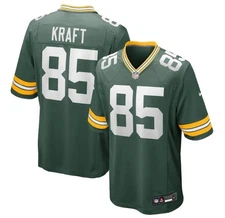 Mens Tucker Kraft Packers Stitched Jersey Green