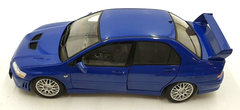 Autoart escala 1/18 diecast DC8224M - Mitsubishi Lancer Evolution VII - azul Foto 3 de 4