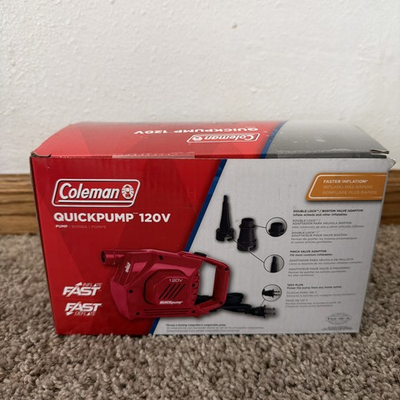 #ad Coleman 120V Quickpump Air Pump Electric Inflate Deflate $29.00
