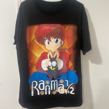 Vintage Ranma 1/2 Shirt Black Rumiko Takhashi AOP Anime Japan Mexico