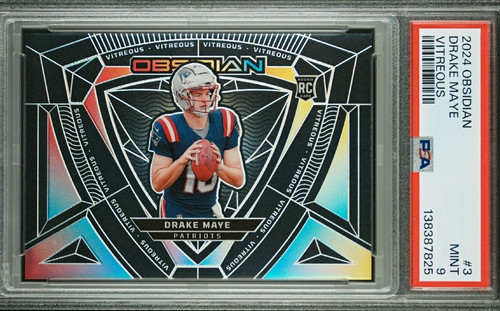 Drake Maye #3 2024 Panini Obsidian Vitreous card