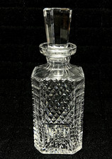 Waterford Cut Crystal Square Decanter with St...