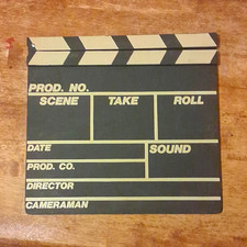 Movie Clapperboard Clapper Slate Reproduction Prop w/ Blank Production Fields