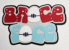 Brace Face Title. Scrapbook, Card Making Paper Piecing