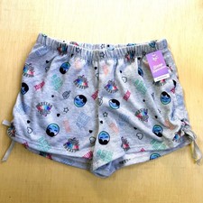 NWT Girls Justice Sleepwear Shorts w/Emojis, Stars  "Weekend Vibes" Print 14/16