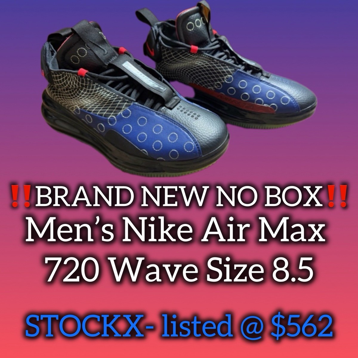 Size 8.5 - Nike Air Max 720 Waves D/MS/X Blue Void for sale  display picture 3