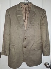 Men's Jos. A. Bank Signature Collection Beige Heringbone Jacket 42R Wool Blend