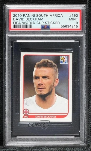 2010 Panini FIFA World Cup South Africa Album Stickers David Beckham PSA 9 MINT