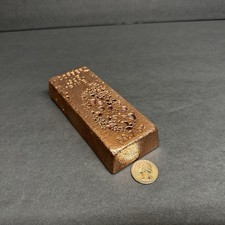 59.7 oz Copper Bar, Hand Poured And Stamped, Ingot, Bullion, Sealed