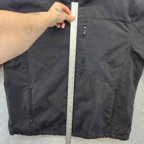 Weatherproof Jacket Mens 2XL Black Softshell Fleece Lined Zip Pockets Casual image 10