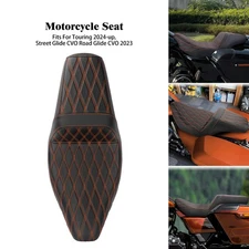 Driver Passenger Seat Orange Stitching For Harley 24-25 Road Street Glide FLTRX