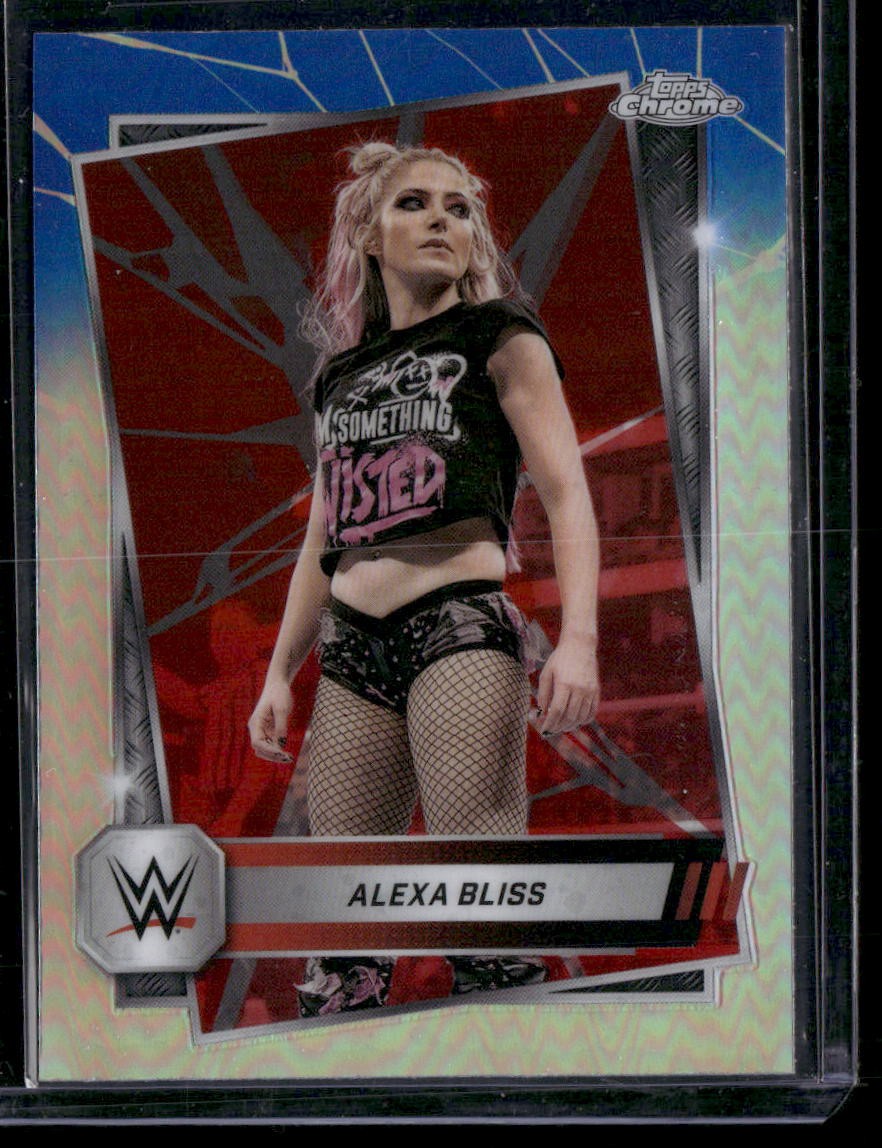 2025 Topps Chrome WWE Alexa Bliss #107 Red & Blue Refractor