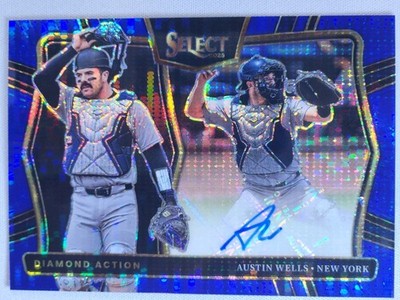 2025 Panini Select - Diamond Action Signatures Austin Wells #DAS-AW Blue Pulsar