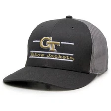 Grey Georgia Tech GT Trucker Hat Charcoal and Grey Everyday Mesh Trucker Cap