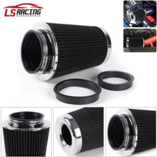Universal Clamp On Cone High Flow Air Intake Filter 9" Tall 3" 3.5" 4" Inlet