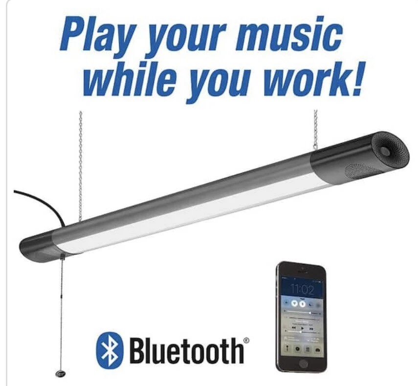 LED Shop Light Garage Ceiling With Built in Bluetooth Speaker 5000