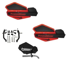 PowerMadd Star Series Hand Guard Race Flare Mount Red Black TRX 300EX TRX 400EX